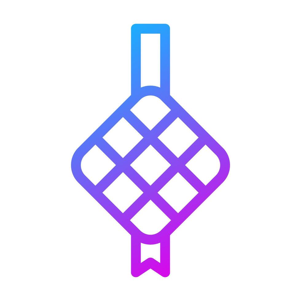 ketupat icon gradient purple colour ramadan symbol perfect. vector