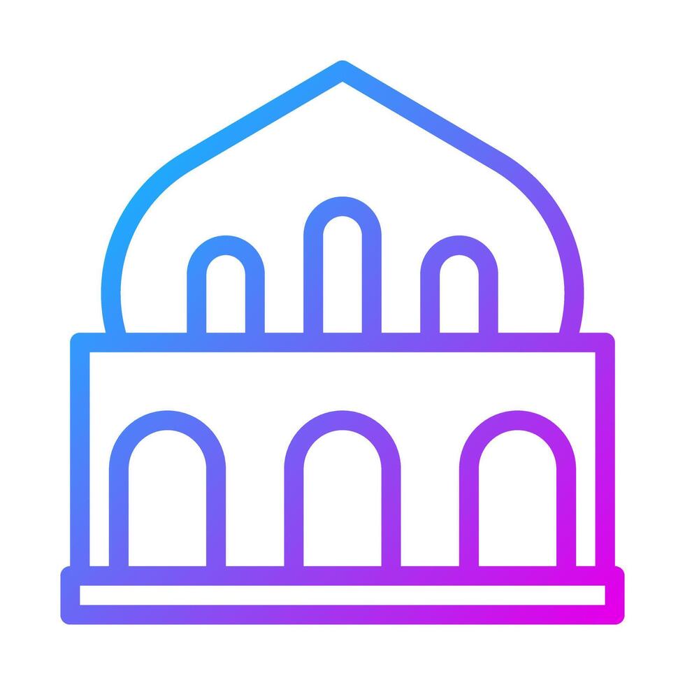 mosque icon gradient purple colour ramadan symbol perfect. vector