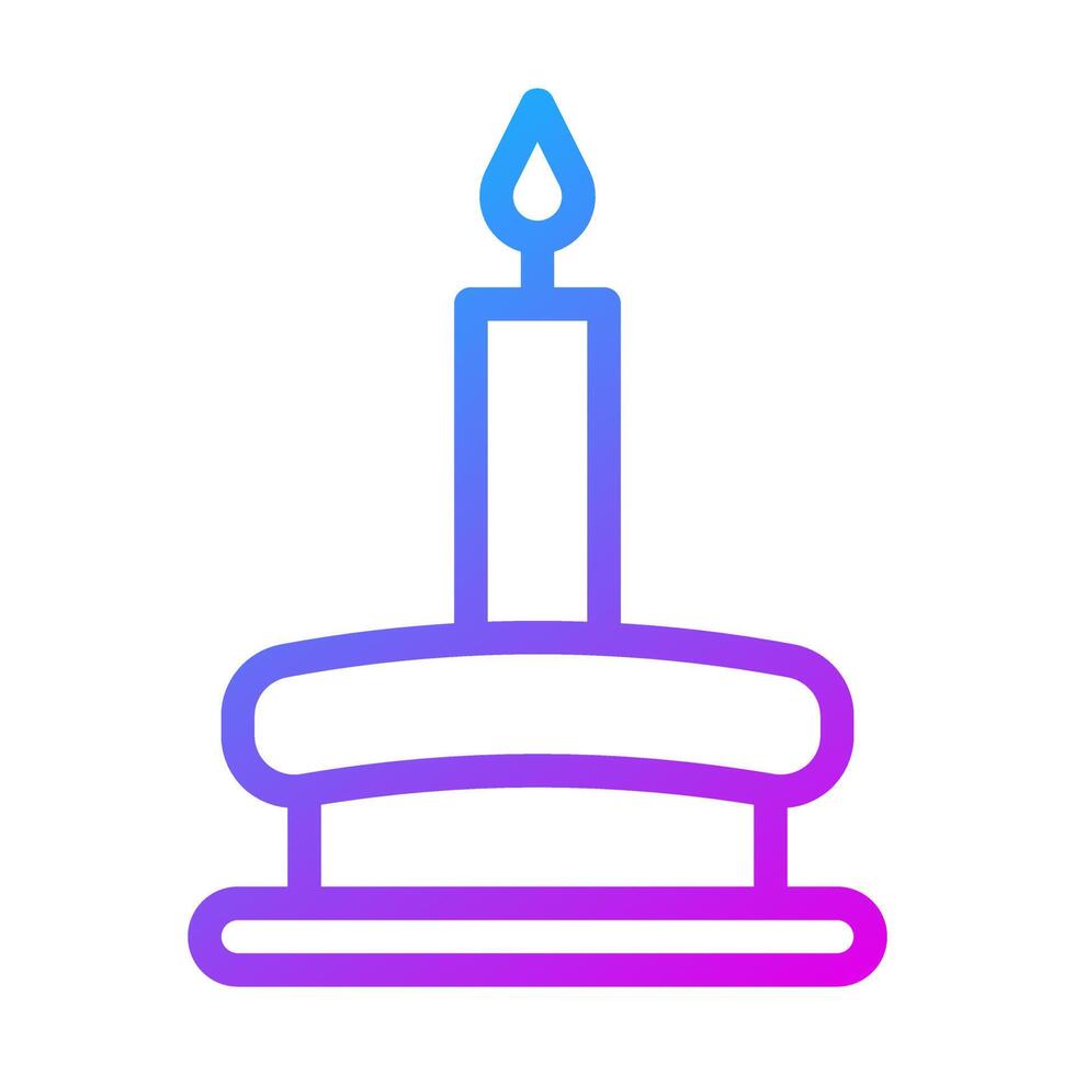 candle icon gradient purple colour ramadan symbol perfect. vector