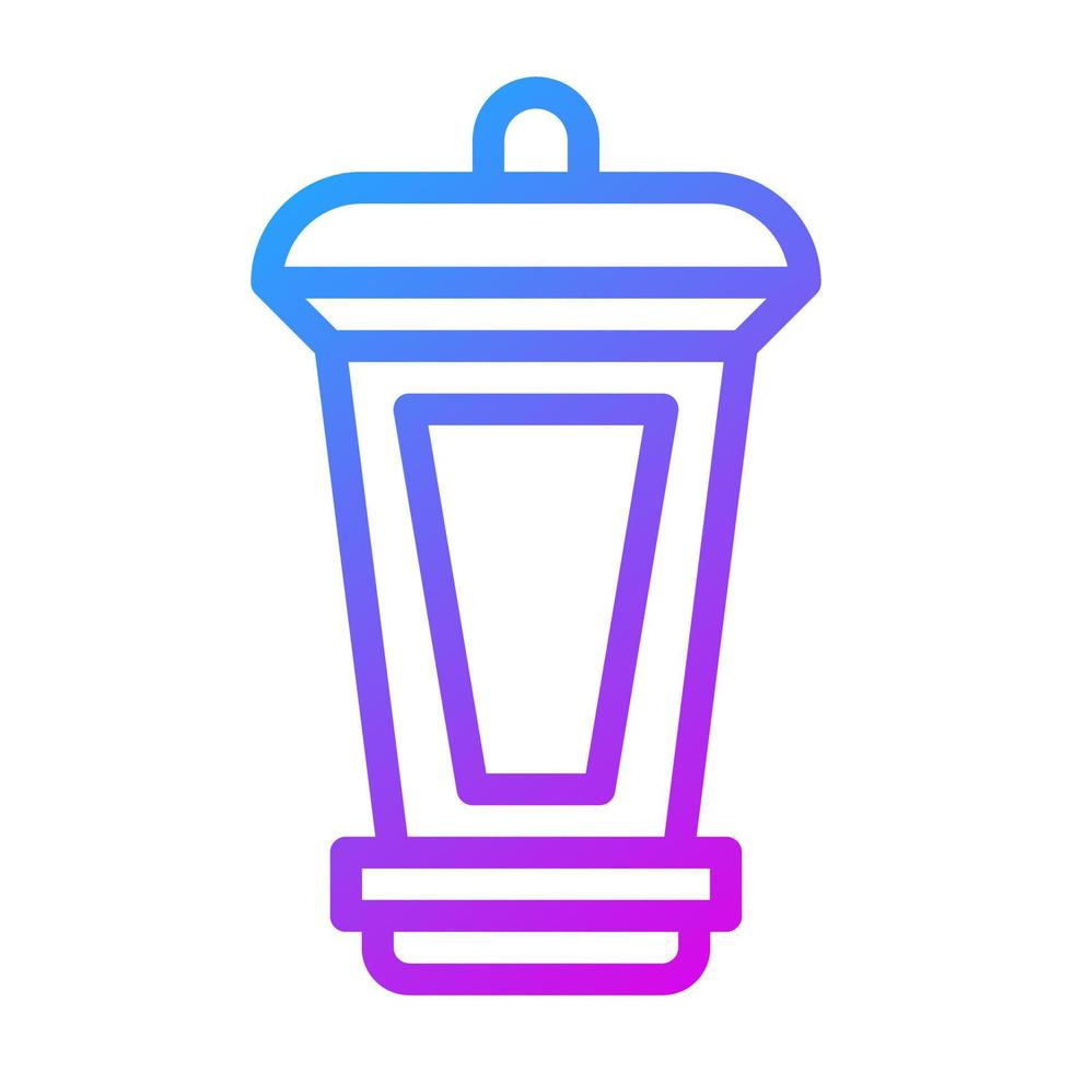 linterna icono degradado púrpura color Ramadán símbolo Perfecto. vector