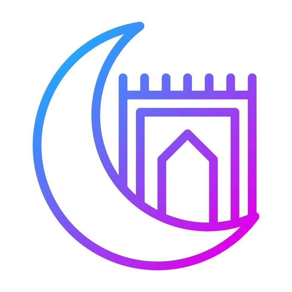 alfombra icono degradado púrpura color Ramadán símbolo Perfecto. vector