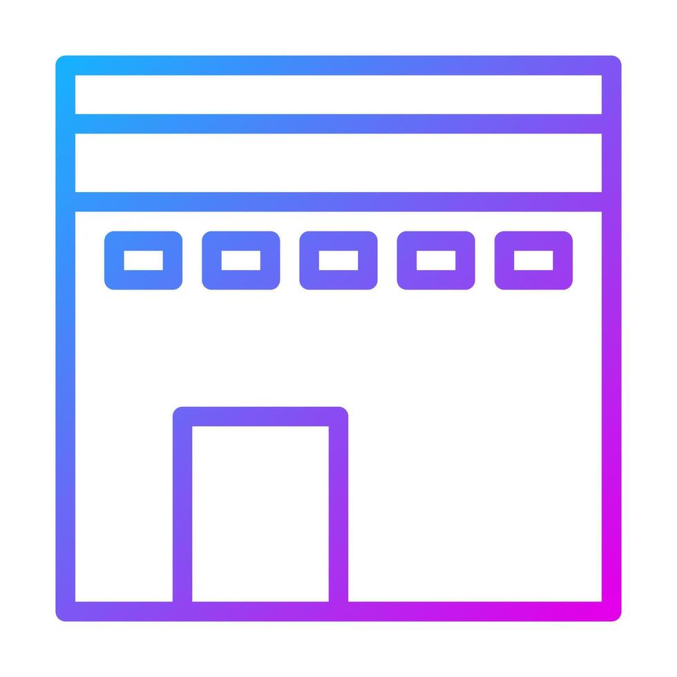 kaaba icon gradient purple colour ramadan symbol perfect. vector