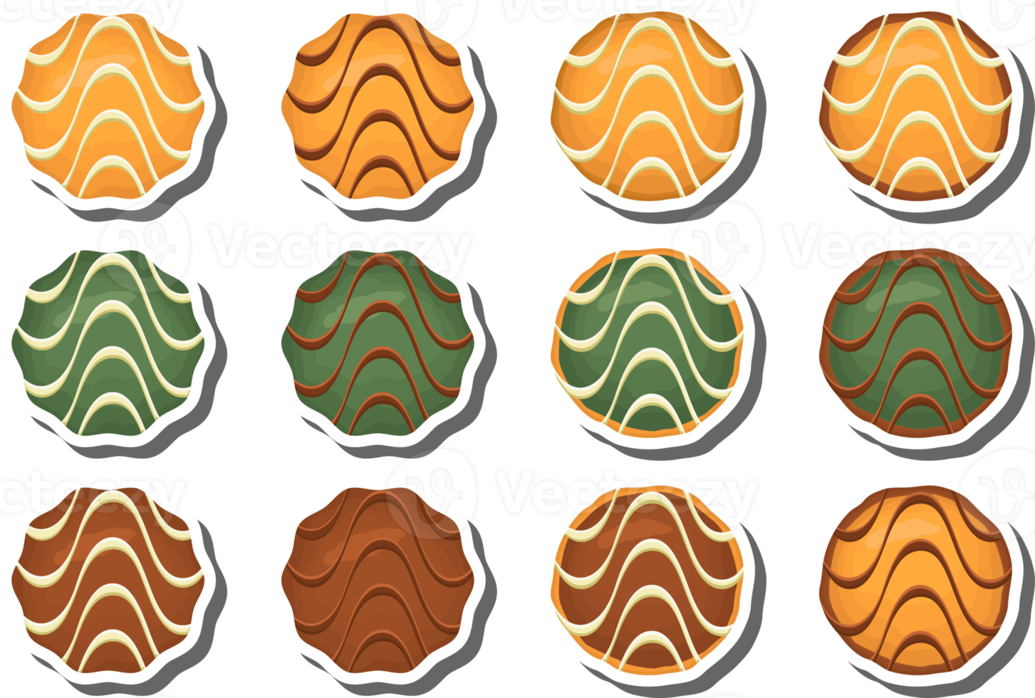 gran juego de galletas caseras de diferentes sabores en galletas de pastelería png