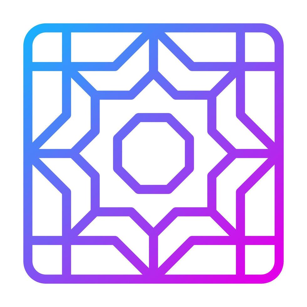 decoración icono degradado púrpura color Ramadán símbolo Perfecto. vector
