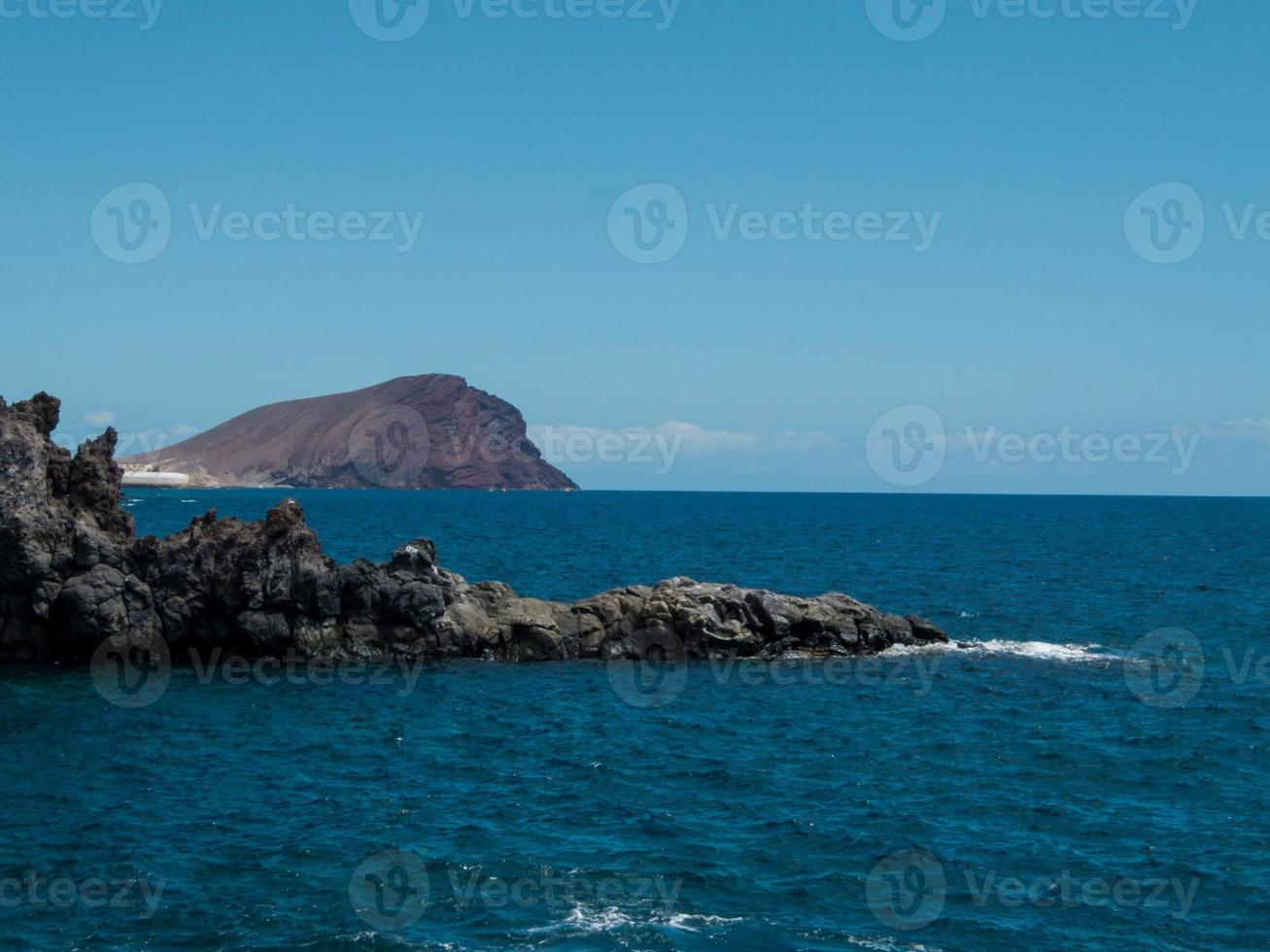 Scenic view with the shore photo