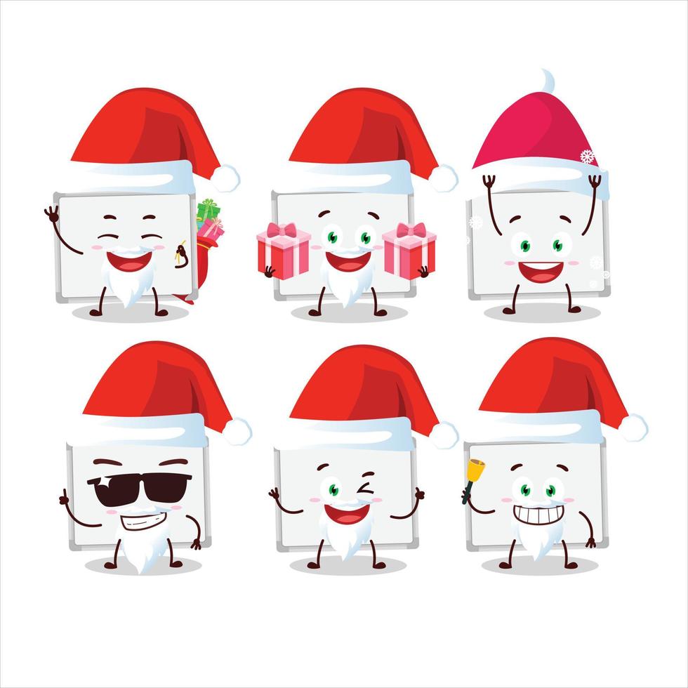 Santa Claus emoticons with whiteboard cartoon character vector