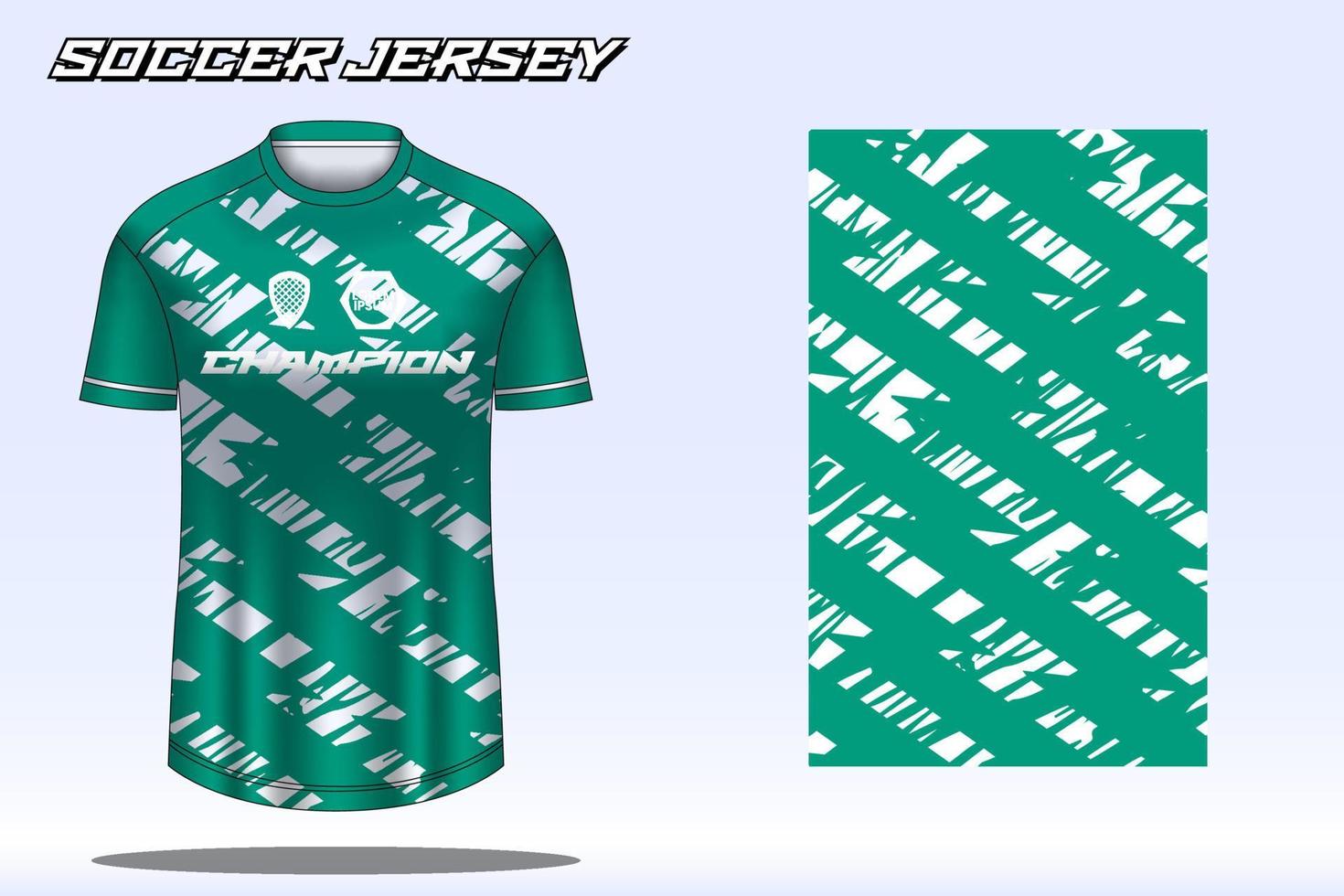 Soccer jersey sport t-shirt design mockup for football club vector