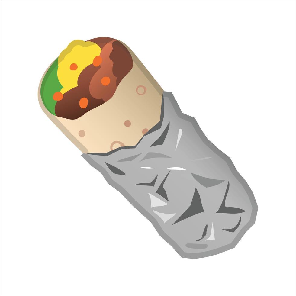 burrito ilustración vector