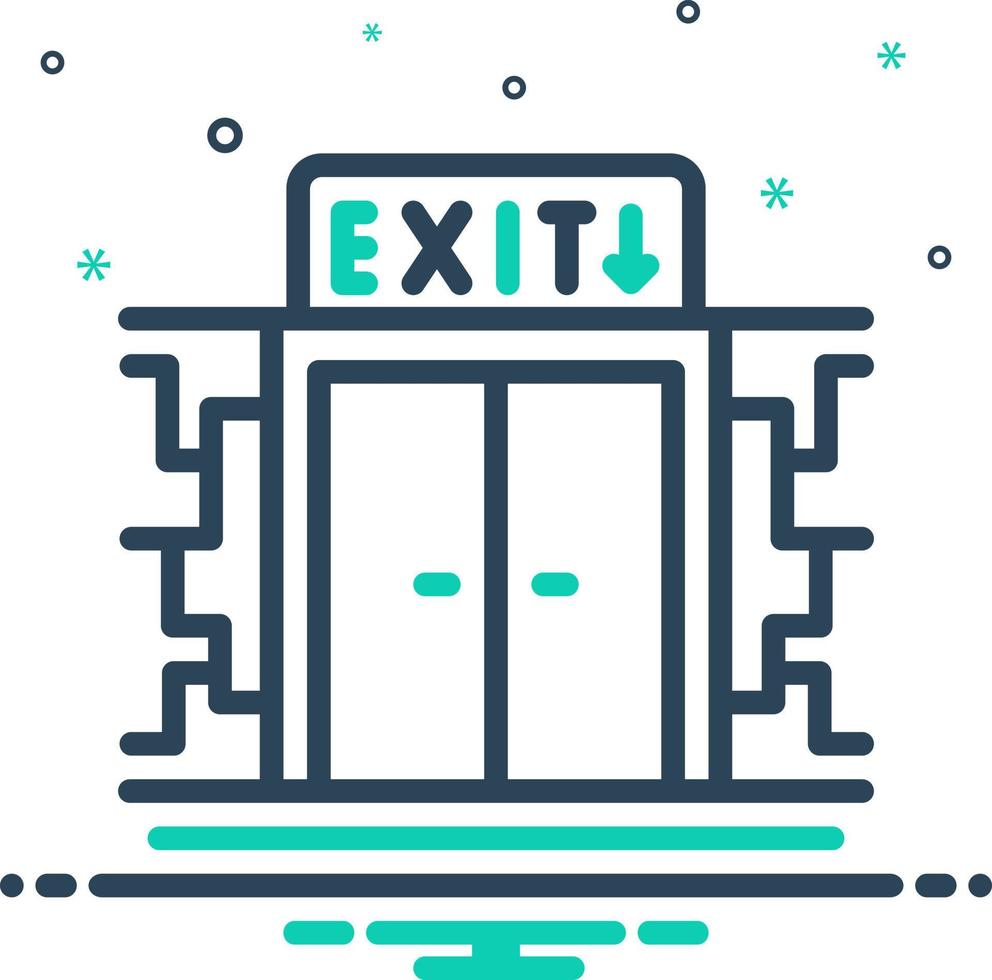 mix icon for exit vector