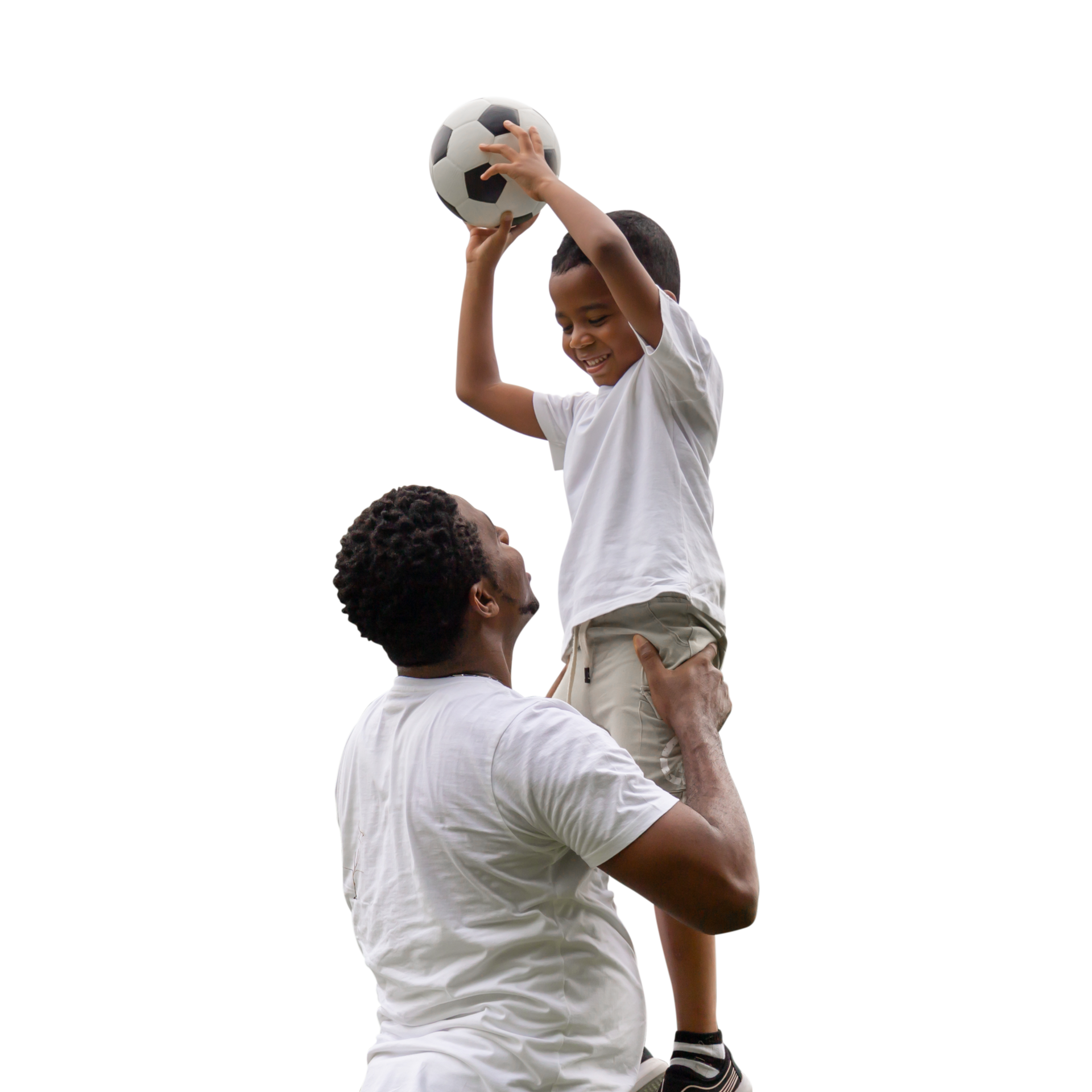 Father carrying son, African American kids and his dad 22609739 PNG
