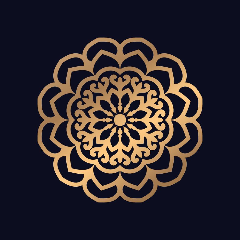 Abstract floral luxury Round gradient mandala isolated background vector