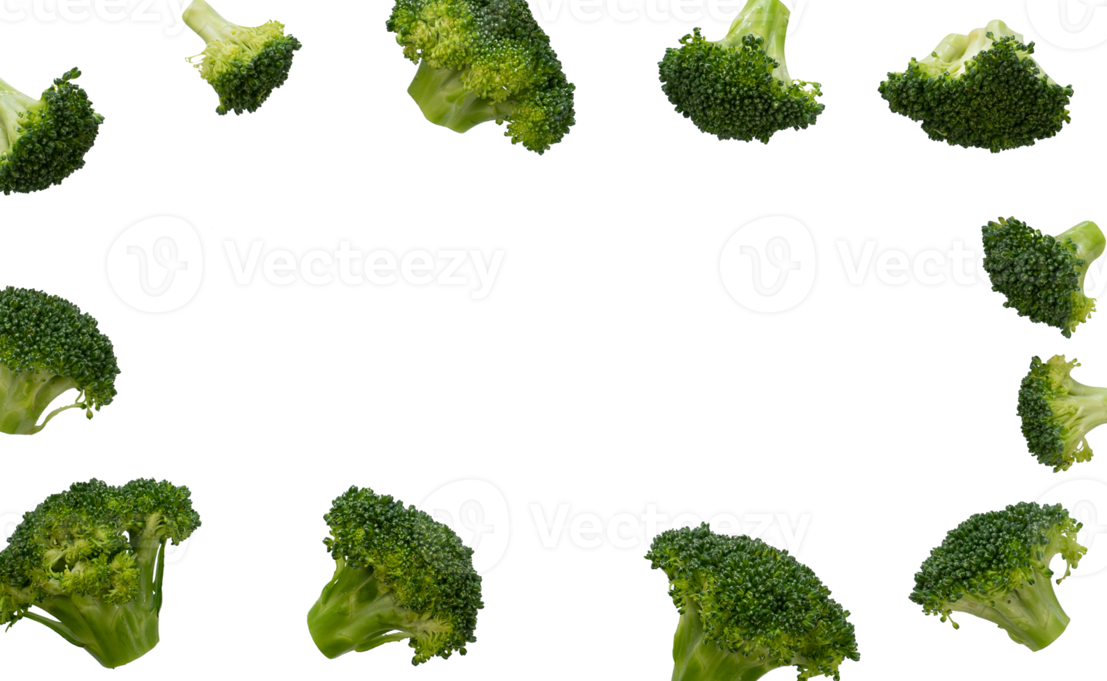 Composition of fresh broccoli for copy space png