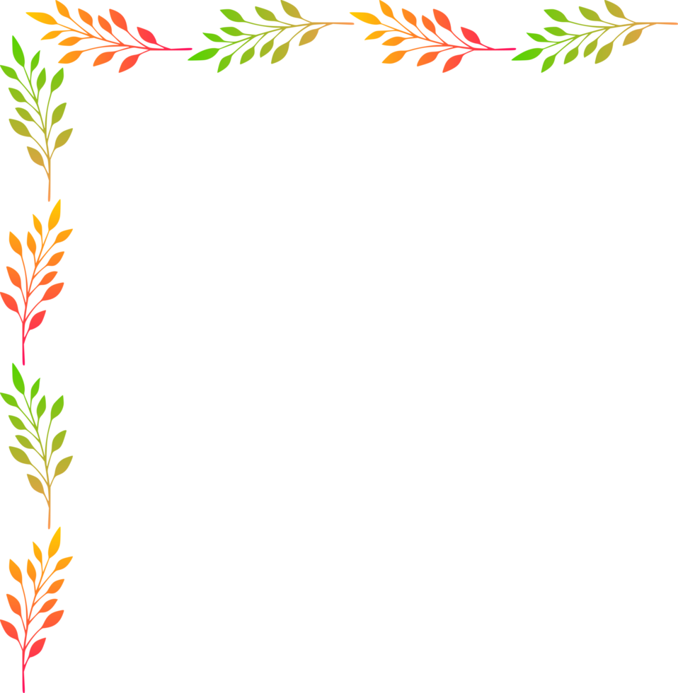 decorative leaf corner frame. png