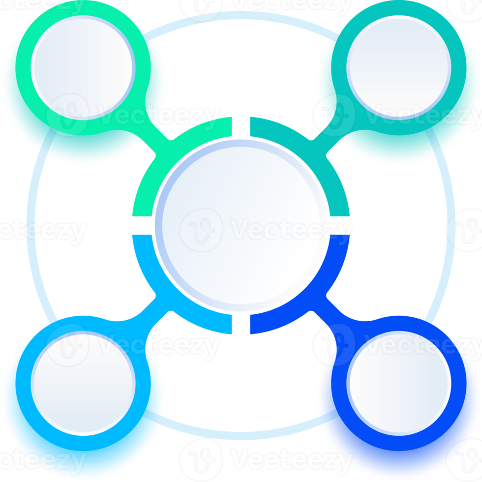 4 circulaire infographie diagramme processus png