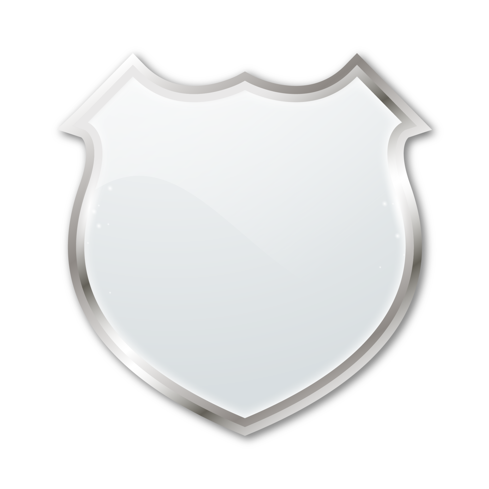 3d Glossy Glass Shield 22610009 PNG