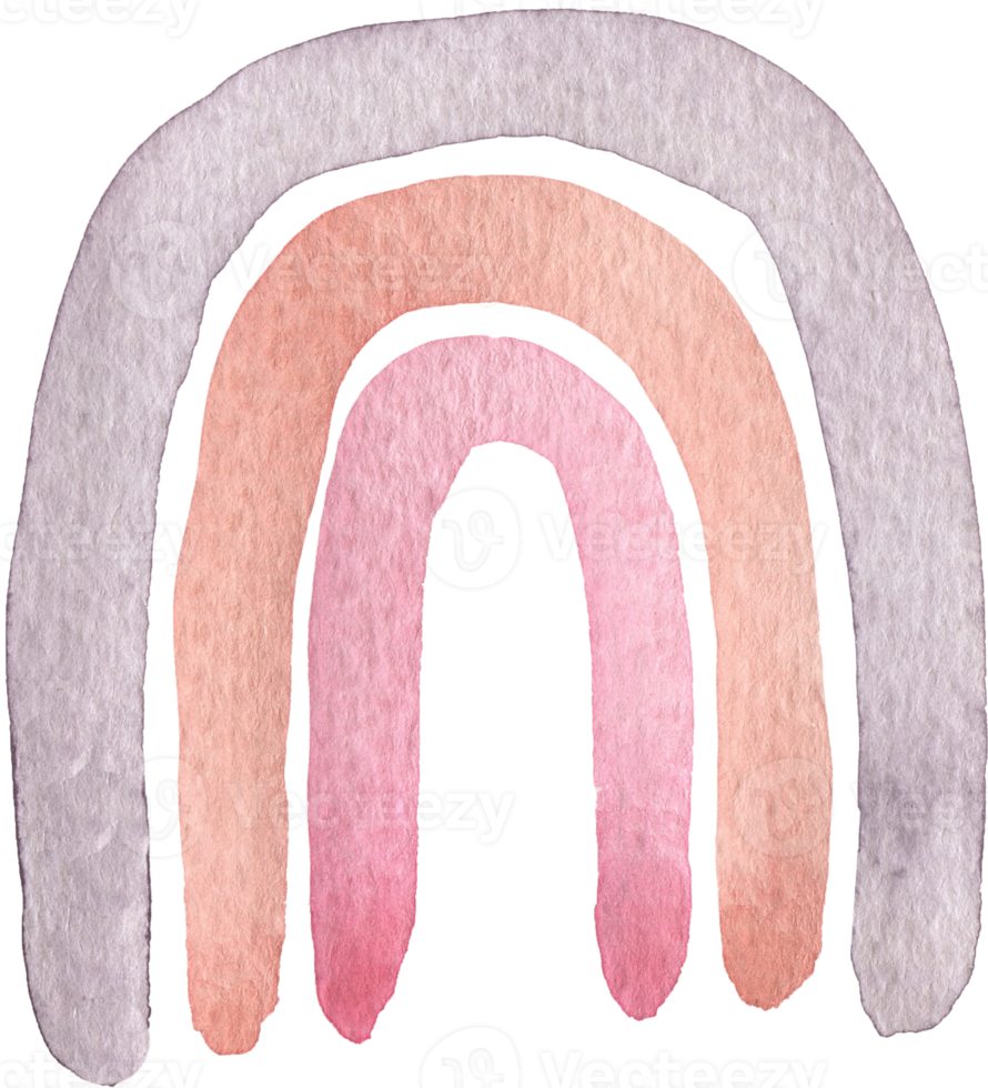 mano disegnato acquerello arcobaleno illustrazione png