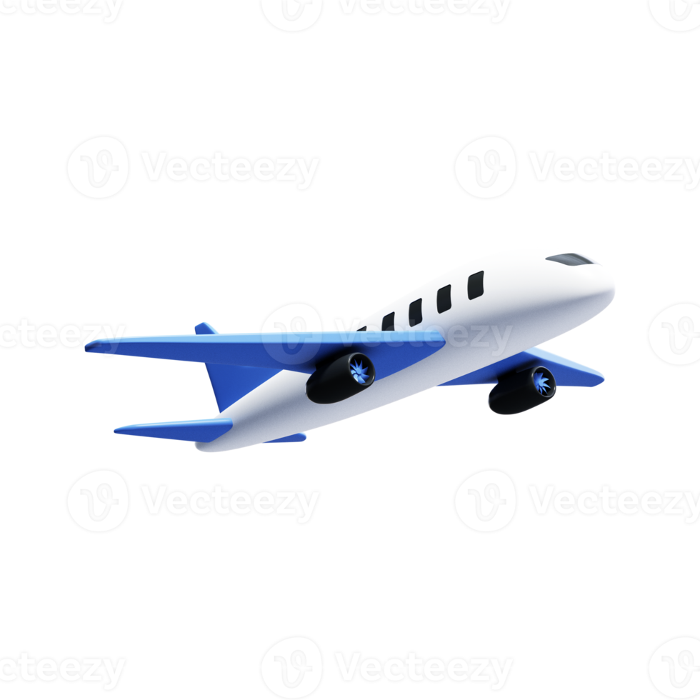 3d Airplane icon in flight. Air transport, travel. png