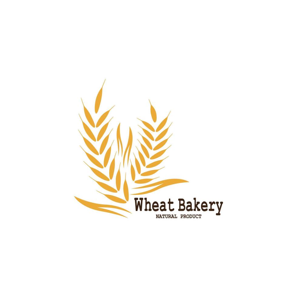 Wheat logo vector icon illustration