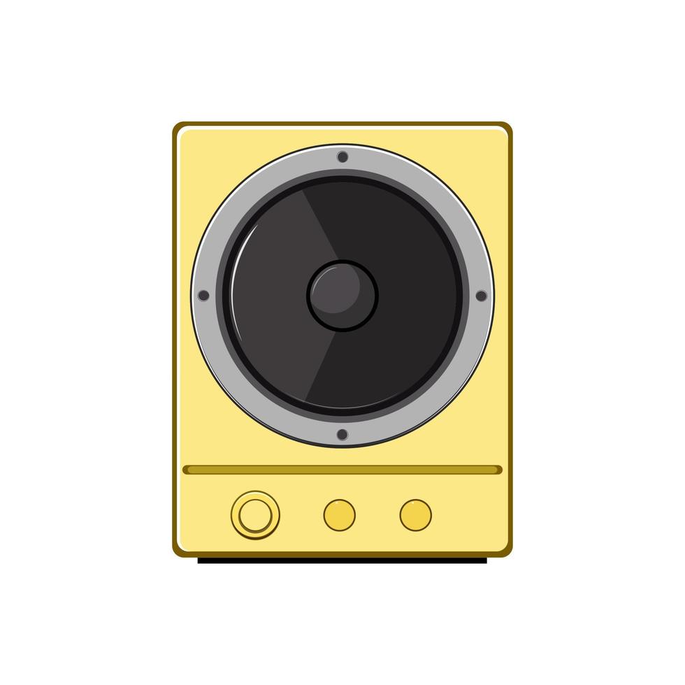 computer studio sound monitor cartoon vector illustration
