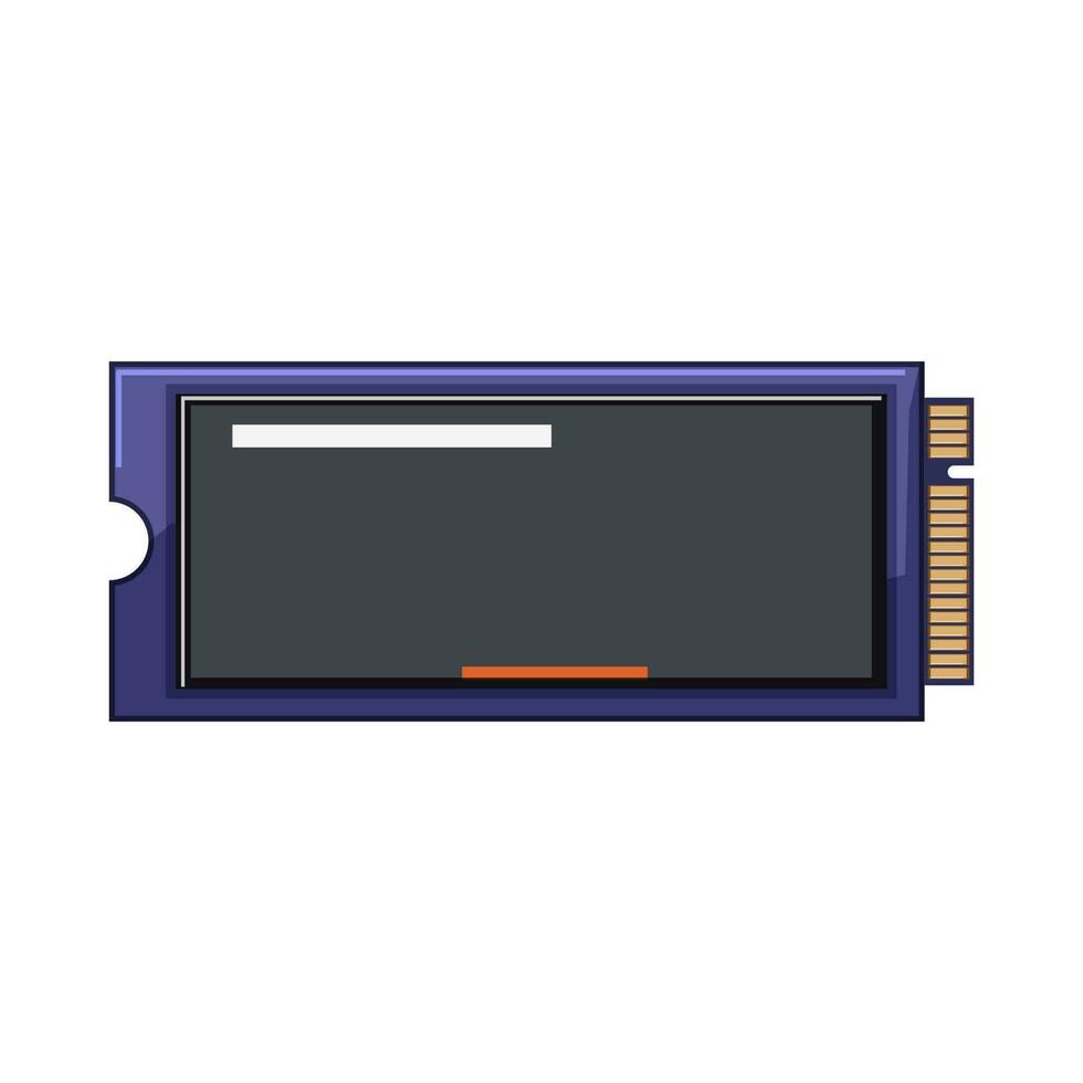 disk ssd storage cartoon vector illustration