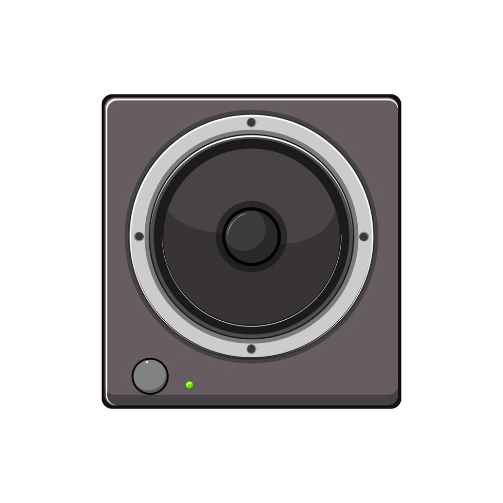 recording studio sound monitor cartoon vector illustration