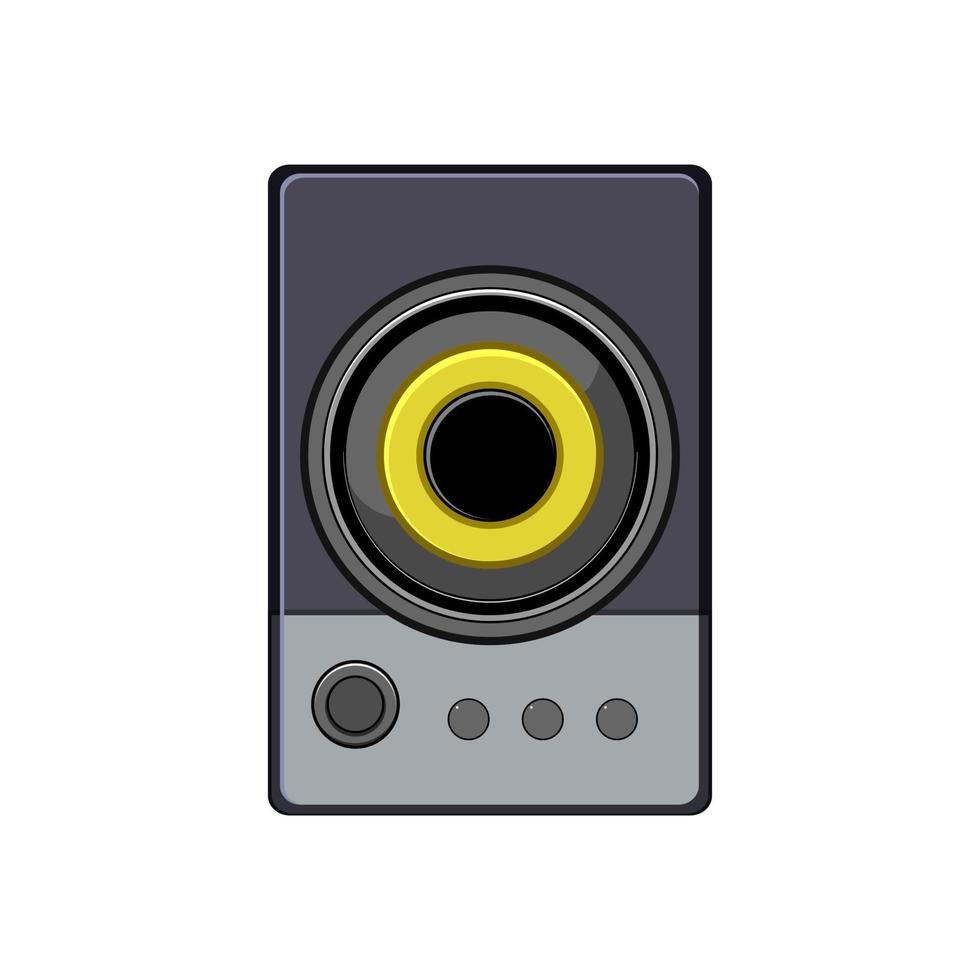 music studio sound monitor cartoon vector illustration