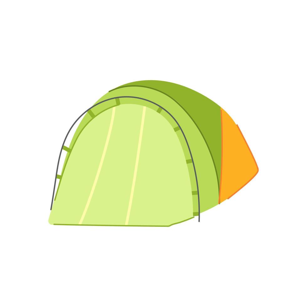 adventure tent camp cartoon vector illustration