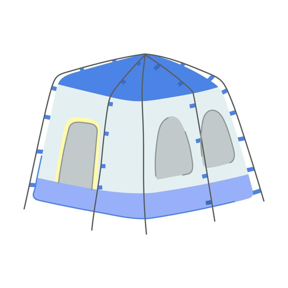 marquee tent camp cartoon vector illustration
