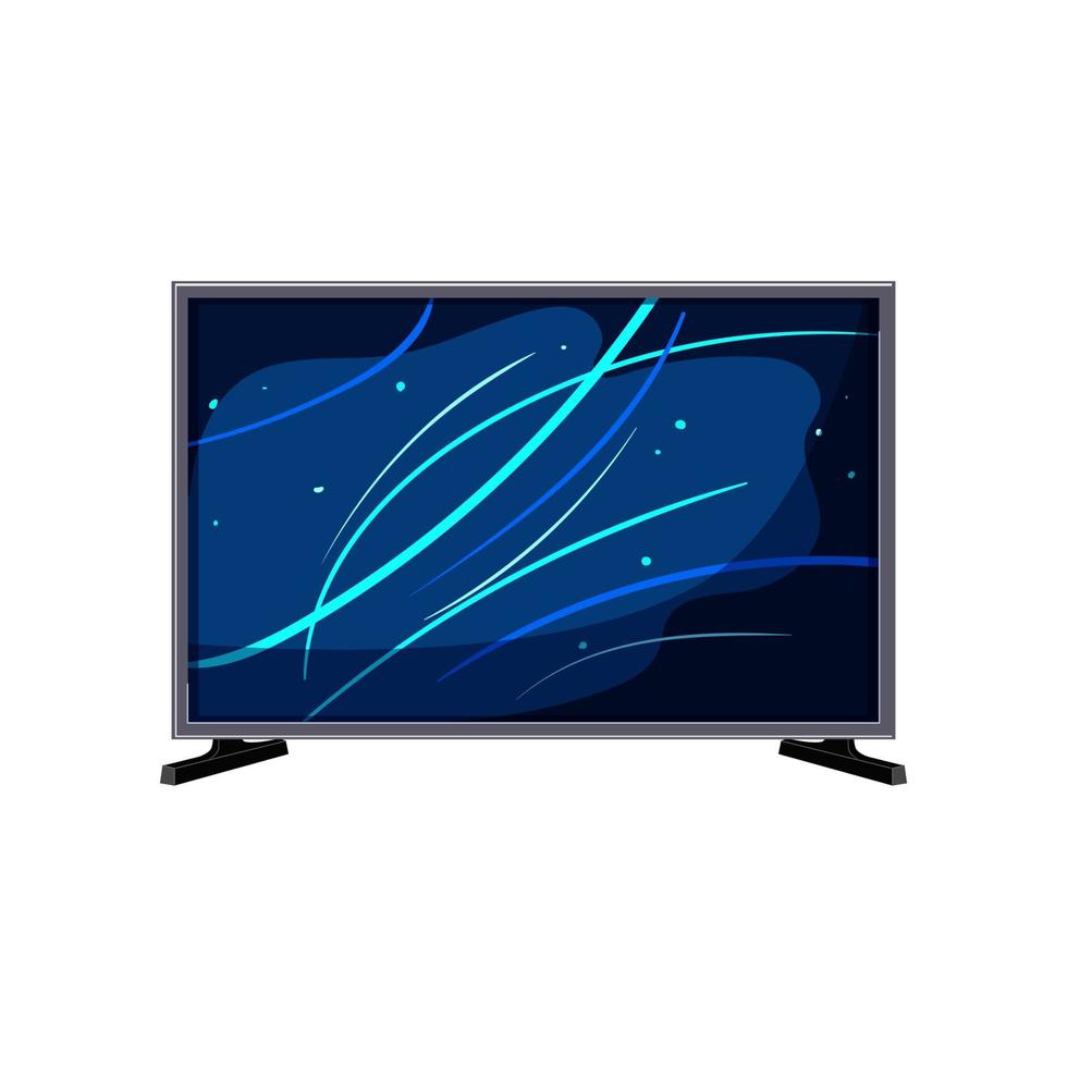 wall tv screen cartoon vector illustration