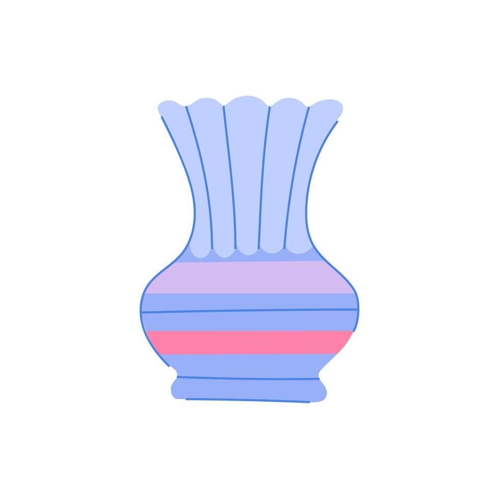 glass vase flower cartoon vector illustration