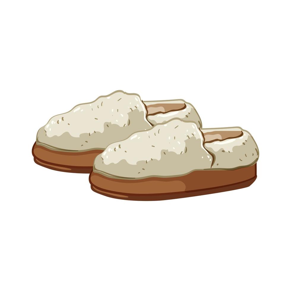 feet woman slippers cartoon vector illustration