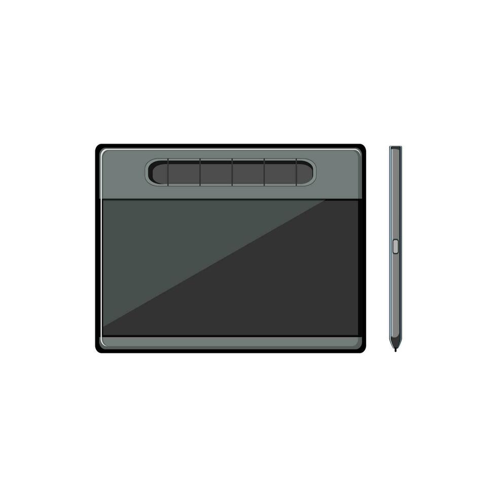 gadget pen display cartoon vector illustration