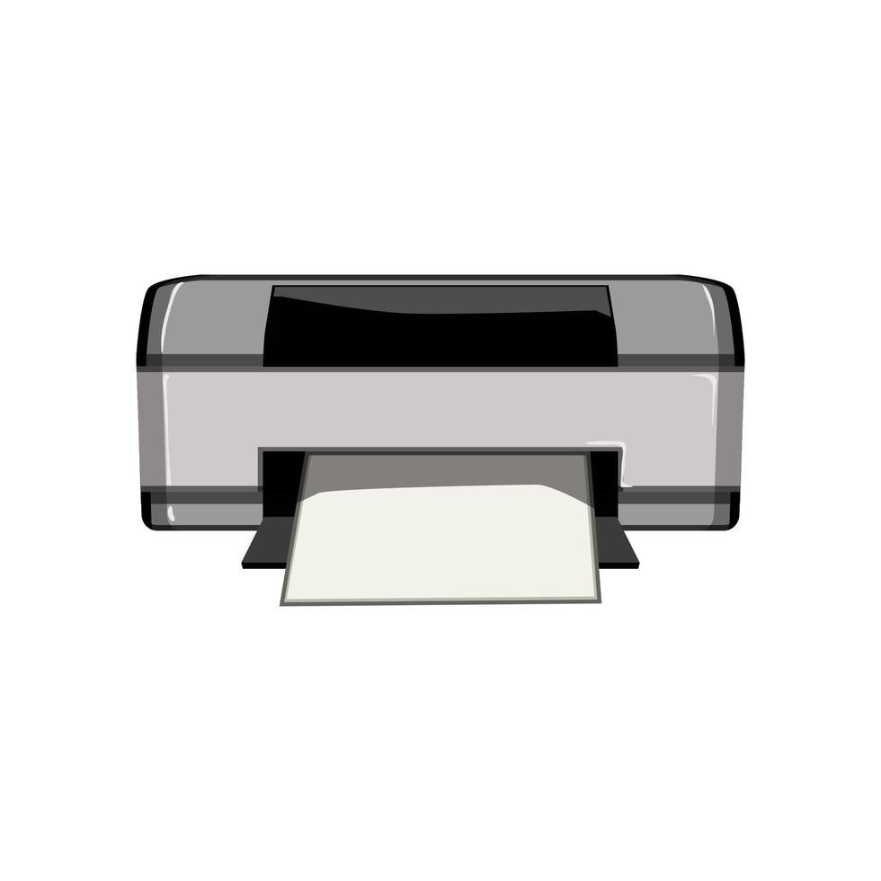 scanner photo printer cartoon vector illustration