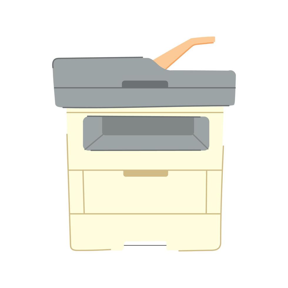 computer printer paper cartoon vector illustration