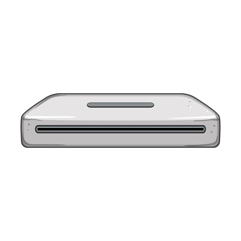 digital scanner document cartoon vector illustration