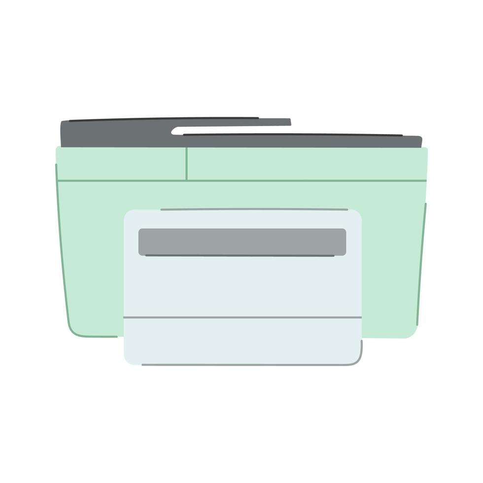 fax printer paper cartoon vector illustration