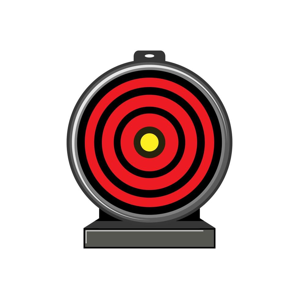 range shooting target cartoon vector illustration