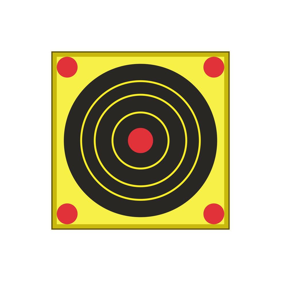aim shooting target cartoon vector illustration