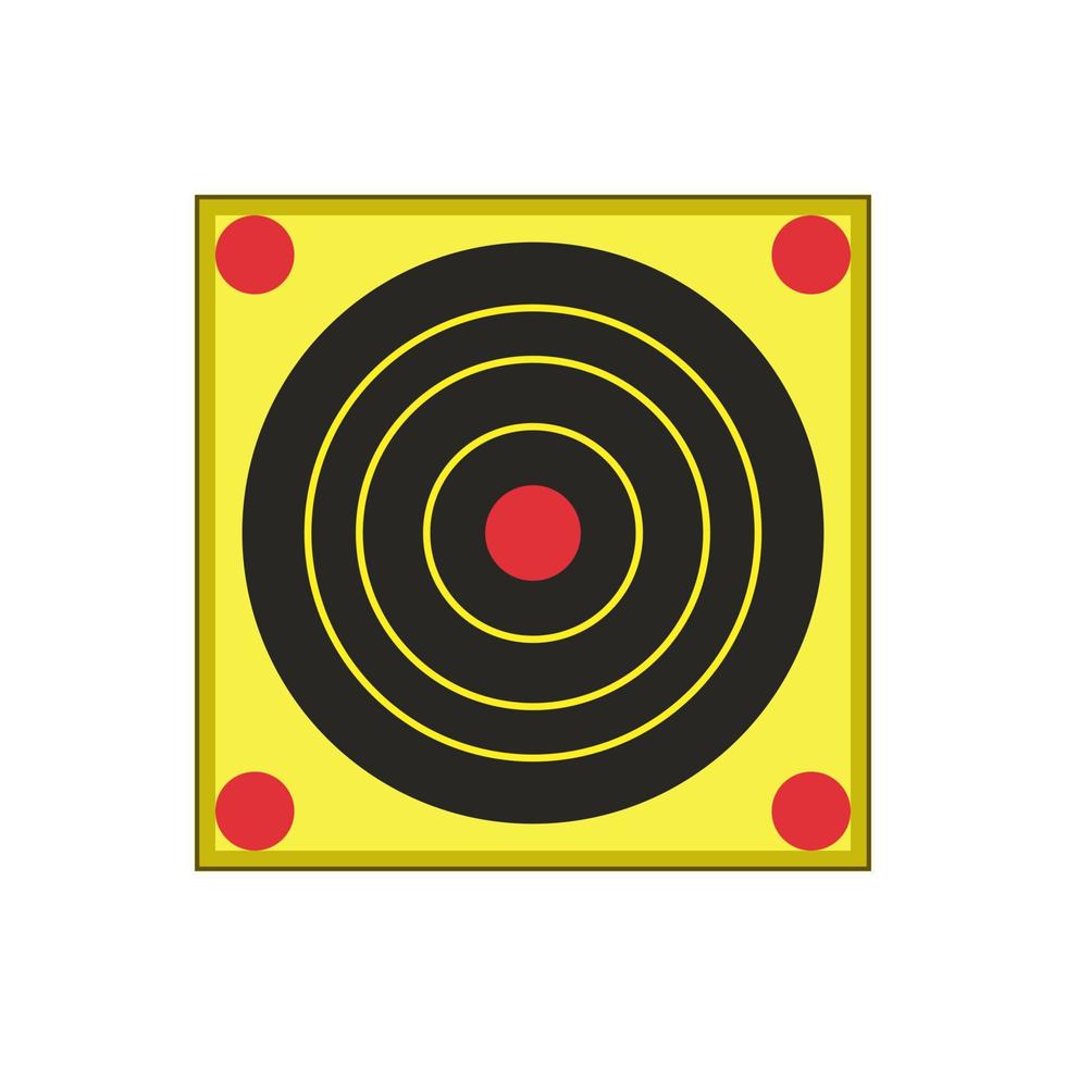 aim shooting target cartoon vector illustration