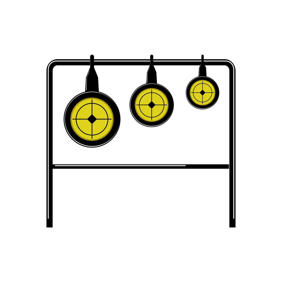 black shooting target cartoon vector illustration