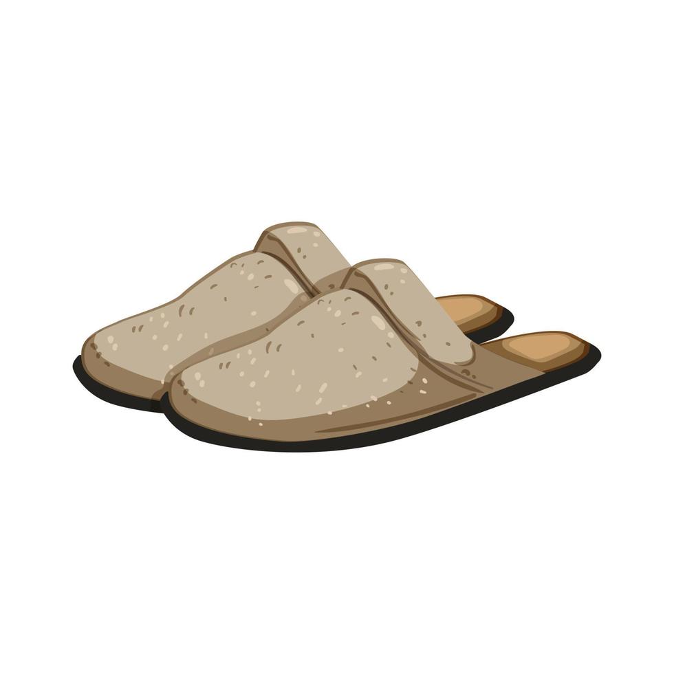 male man slippers cartoon vector illustration