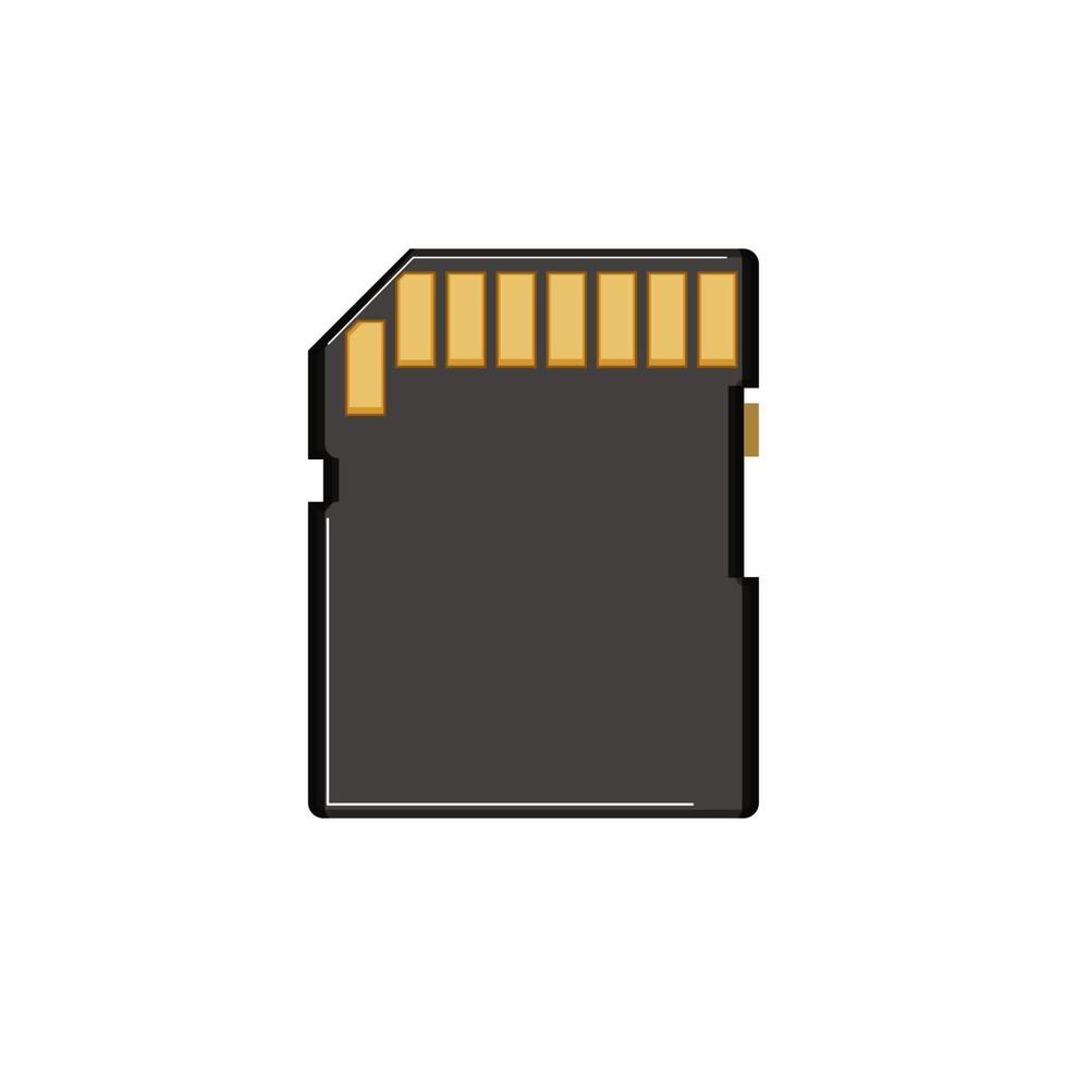 sd memory card cartoon vector illustration