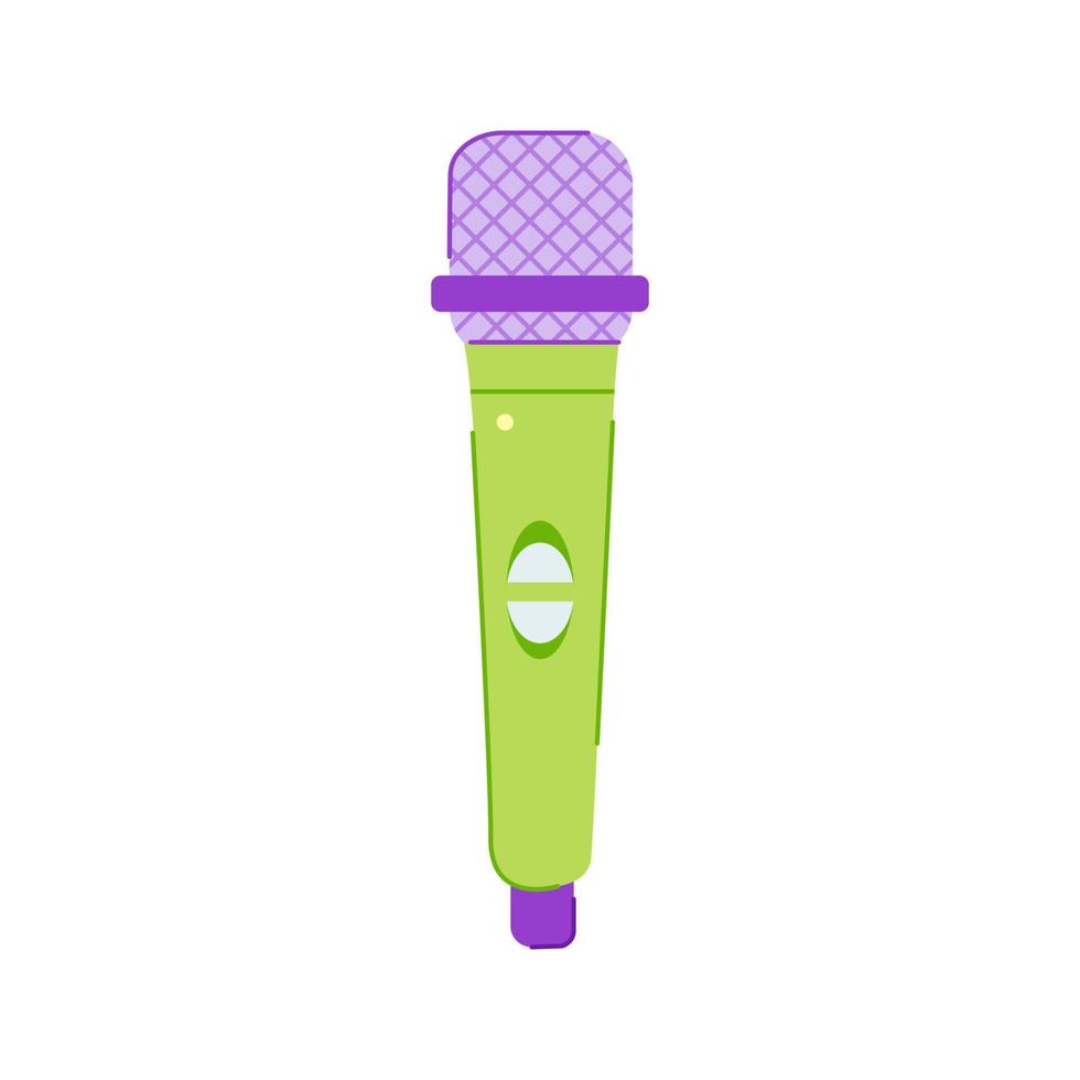 retro microphone music cartoon vector illustration