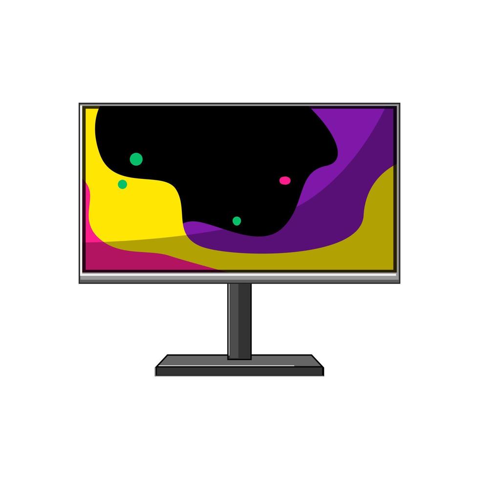 blank monitor pc cartoon vector illustration