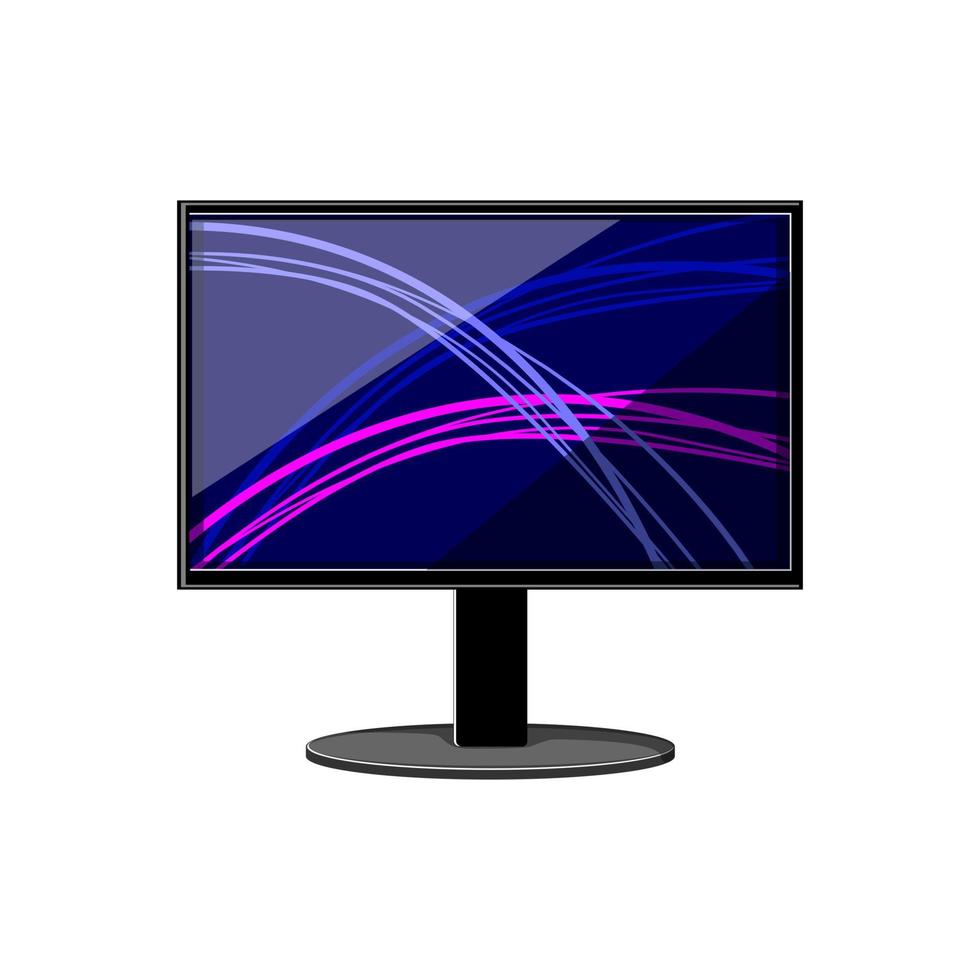 modern monitor pc cartoon vector illustration