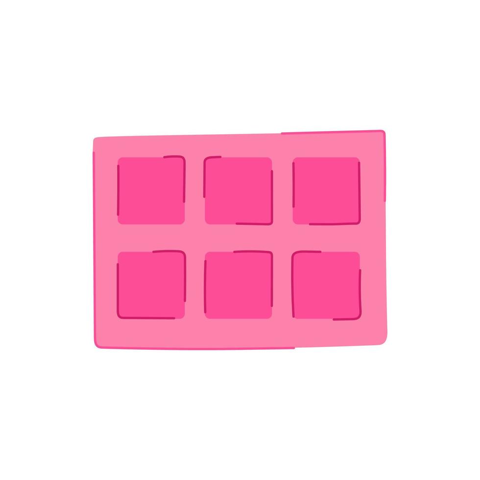 mold ice cube tray cartoon vector illustration