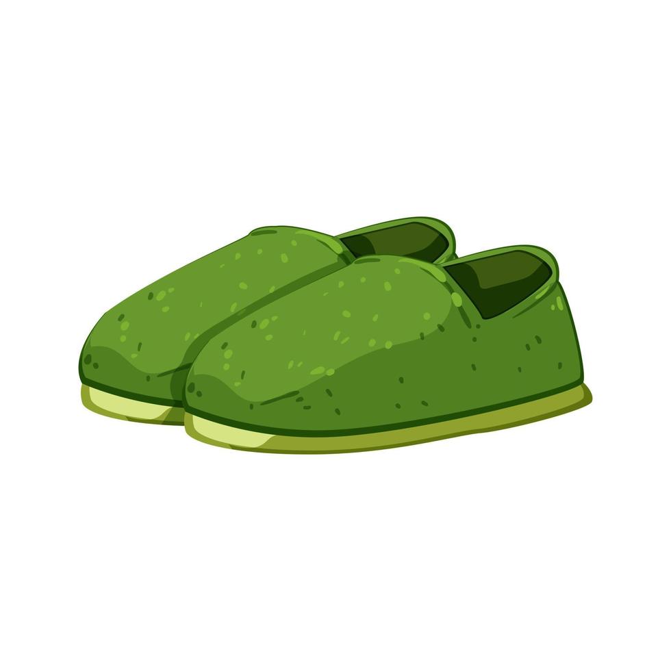 fashion kid slippers cartoon vector illustration