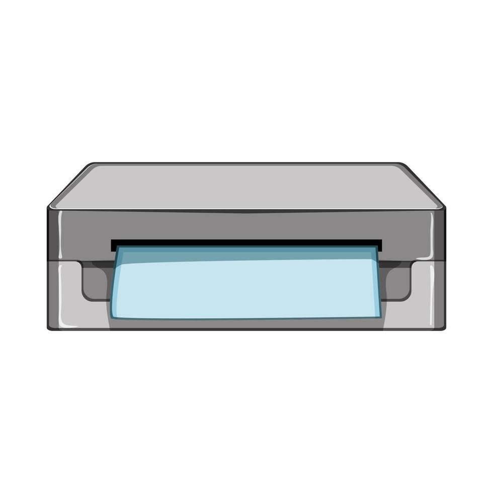 paper label printer cartoon vector illustration