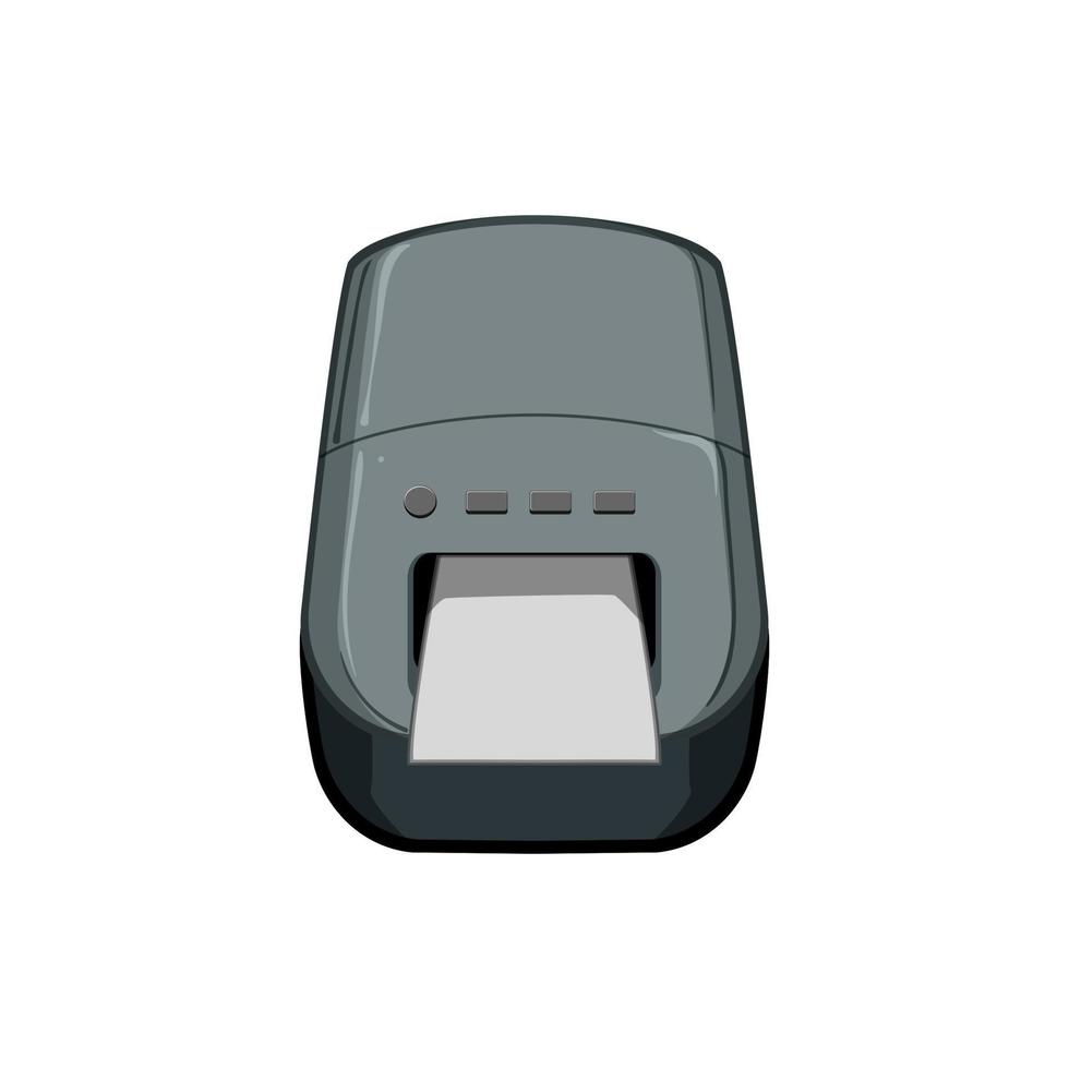 ribbon label printer cartoon vector illustration