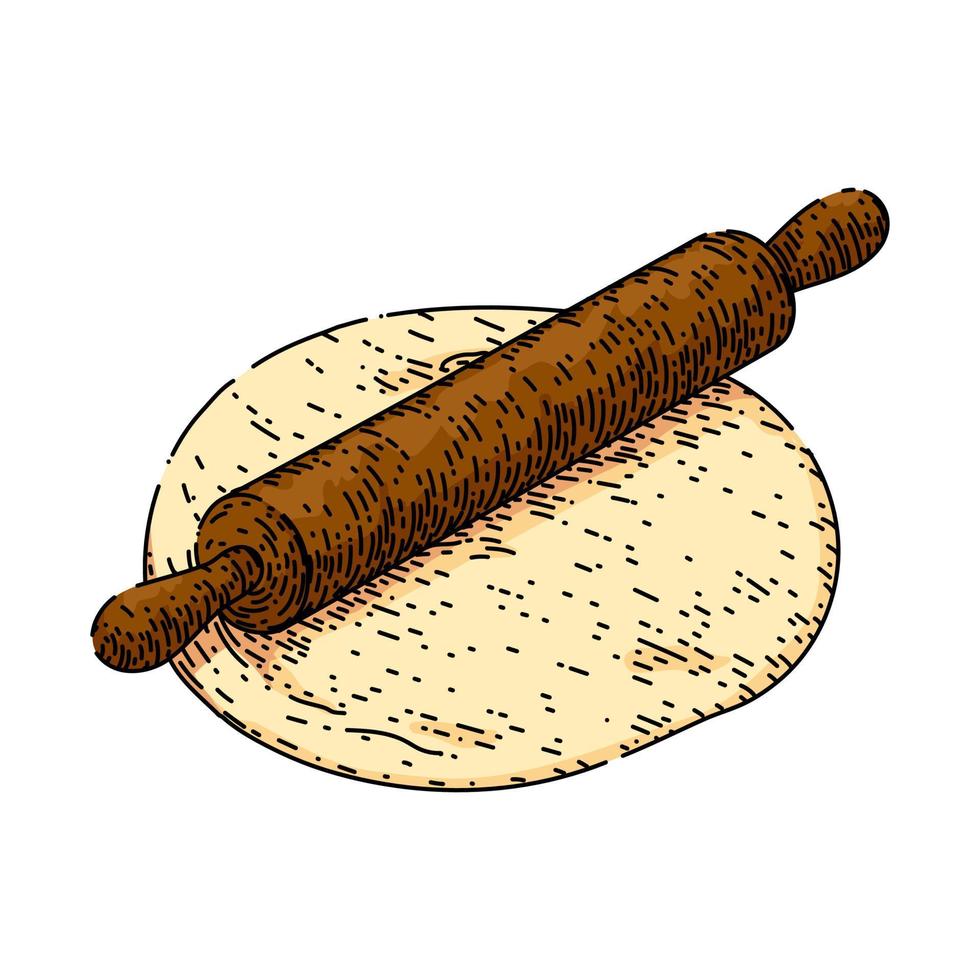 dough flour sketch hand drawn vector